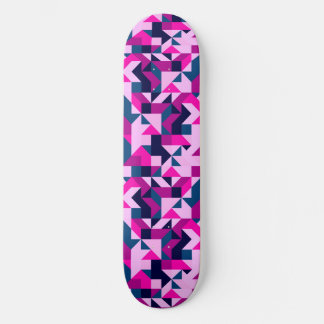 Patroon van driehoeken en vierkanten van geometris skateboard