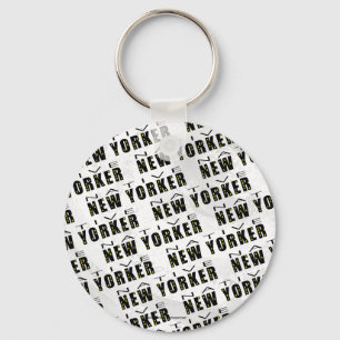 Patroon van een echte New Yorker Sleutelhanger