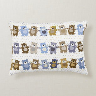 patroon van een teddybeer op speelgoed decoratief kussen