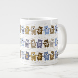 patroon van een teddybeer op speelgoed grote koffiekop