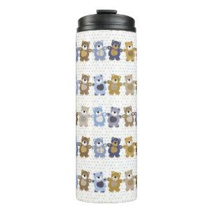 patroon van een teddybeer op speelgoed thermosbeker