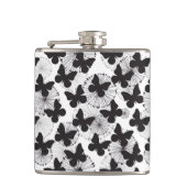 patroon van een vlinder heupfles (Voorkant)