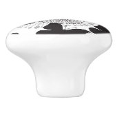 patroon van een vlinder keramische knop (Zijkant)