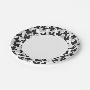 patroon van een vlinder papieren bordje