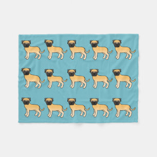 Patroon Van Fawn Bullmastiff Honden Fleece Deken