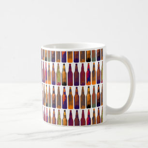 patroon van flessen (bier) koffiemok
