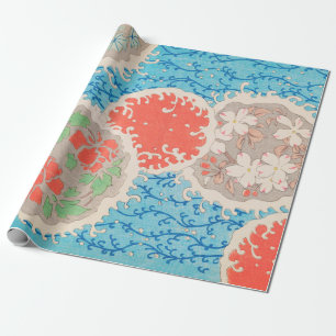  patroon van Floral Print Japans Retro Cadeaupapier