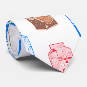 patroon van gearomatiseerde melk stropdas