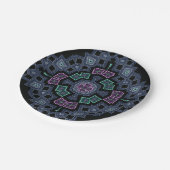 patroon van geborduurde kralen papieren bordje (Gekanteld)