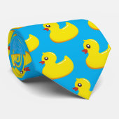 patroon van gele rubbereend stropdas (Opgerold)