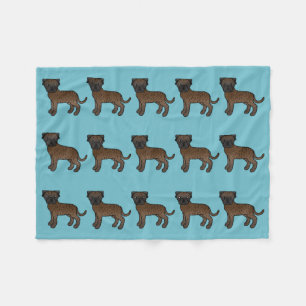 Patroon van gestreepte Bullmastiff honden Fleece Deken