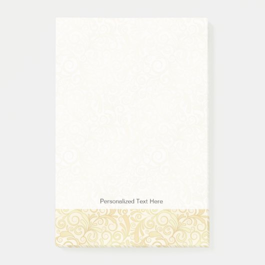 patroon van goudflorale bladeren post-it® notes (Voorkant)