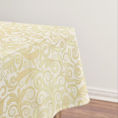 patroon van goudflorale bladeren tafelkleed (Voorbeeld)