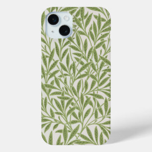 Patroon van groene bladrijke takken iPhone 15 mini hoesje