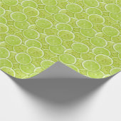 patroon van groene Limoen Cadeaupapier (Hoek)