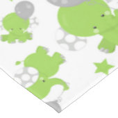 Patroon van groene olifanten, luifantennestelaars, tafelkleed (Gekanteld)