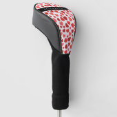 Patroon van harten, rode harten, Jouw naam Golfheadcover (Schuin)