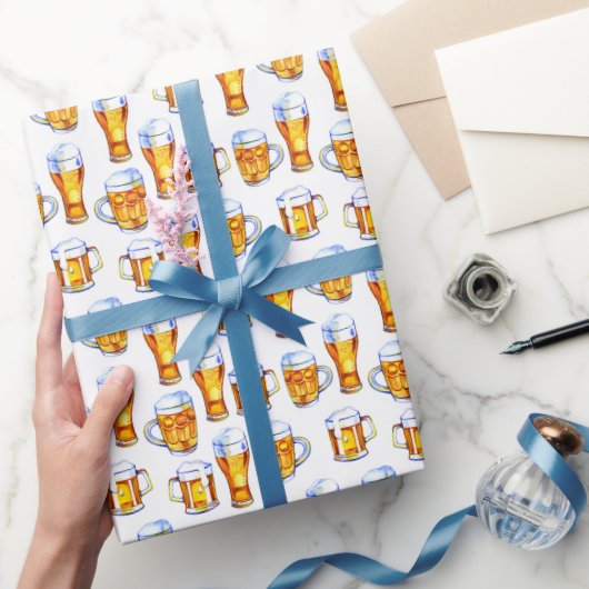 patroon van het afgekoeld bierfeest cadeaupapier (Geschenken)