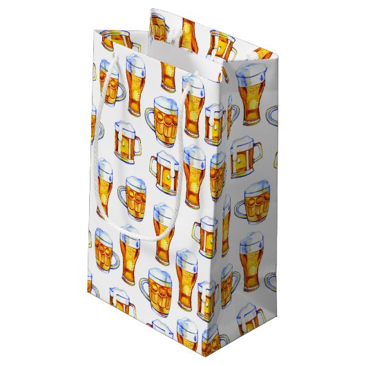 patroon van het afgekoeld bierfeest klein cadeauzakje (Achterkant Gekanteld)