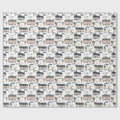 Patroon van het Franse dorp Cadeaupapier (Vlak)