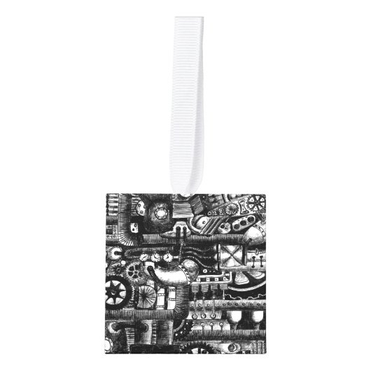 patroon van het mechanisme van het steampunktekenm ornament (Voorkant)