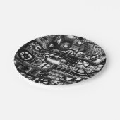 patroon van het mechanisme van het steampunktekenm papieren bordje (Gekanteld)