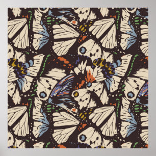  patroon van het oppervlak van vlinders. kleurrijk poster