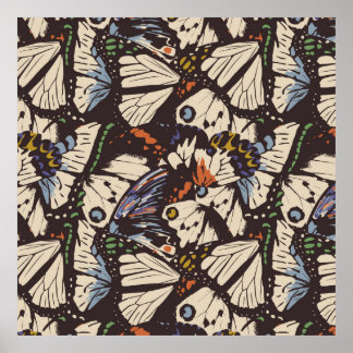  patroon van het oppervlak van vlinders. kleurrijk poster