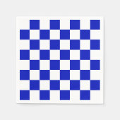 Patroon van het Royal Blue and White Checker Board Servet (Voorkant)