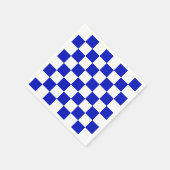 Patroon van het Royal Blue and White Checker Board Servet (Hoek)