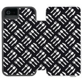 patroon van het vorkspleetmes incipio iPhone portemonnee hoesje (Agenda Open)