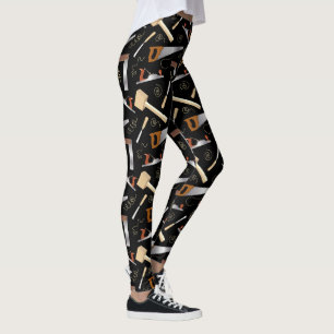 Patroon van houtbewerkingsgereedschappen leggings
