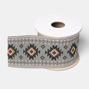 Patroon van inheemse Amerikanen Indiase stamgeomet Grosgrain Lint