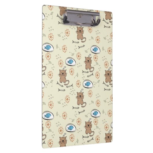 patroon van kat en vis klembord (Rechts)