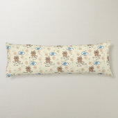 patroon van kat en vis lichaamskussen (Achterkant)