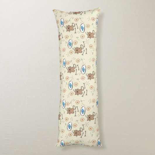 patroon van kat en vis lichaamskussen (Achterkant (Verticaal))