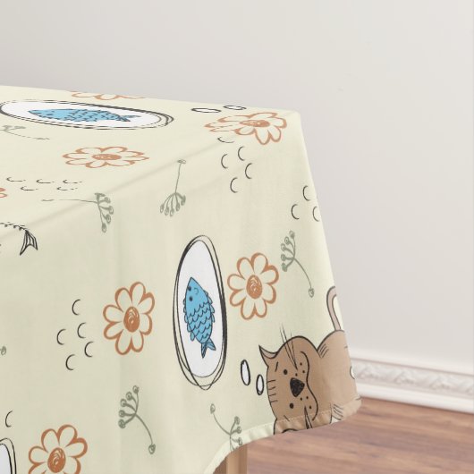 patroon van kat en vis tafelkleed (Voorbeeld)