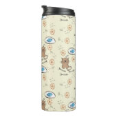 patroon van kat en vis thermosbeker (Geroteerd rechts)