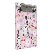 patroon van katten en bloemen mini klembord (Schuin)