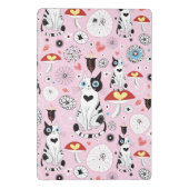 patroon van katten en bloemen mini klembord (Achterkant)