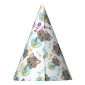 Patroon van katten, kattenkatten, Kittens, vis Feesthoedjes (Achterkant)