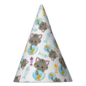 Patroon van katten, kattenkatten, Kittens, vis Feesthoedjes (Rechts)