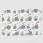 Patroon van katten, kattenkatten, Kittens, vis Golfhanddoek (Horizontaal)