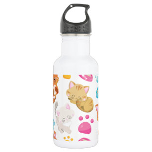 Patroon van katten, Mooie katten, Kitty, Kittens, Waterfles