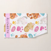Patroon van katten, schattige katten, Kat, poten, Bad Handdoek (Handdoek)