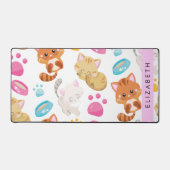 Patroon van katten, schattige katten, Kat, poten, Bureaumat (Voorkant)