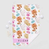 Patroon van katten, schattige katten, Kat, poten,  Golfhanddoek (Insitu)