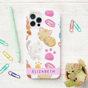 Patroon van katten, schattige katten, Kat, poten, iPhone 12 Pro Hoesje