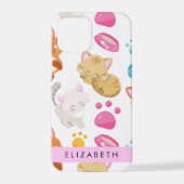 Patroon van katten, schattige katten, Kat, poten,  iPhone Hoesje (Achterkant)