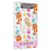 Patroon van katten, schattige katten, Kat, poten,  Klembord (Rechts)